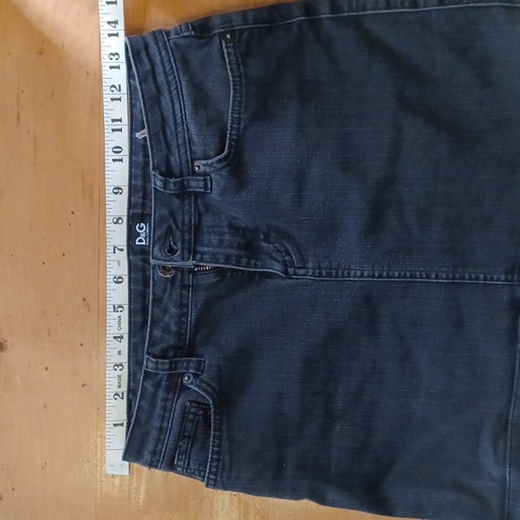 VINTAGE-D&G. Black denim mini skirt. Size 25 - Picture 6 of 11